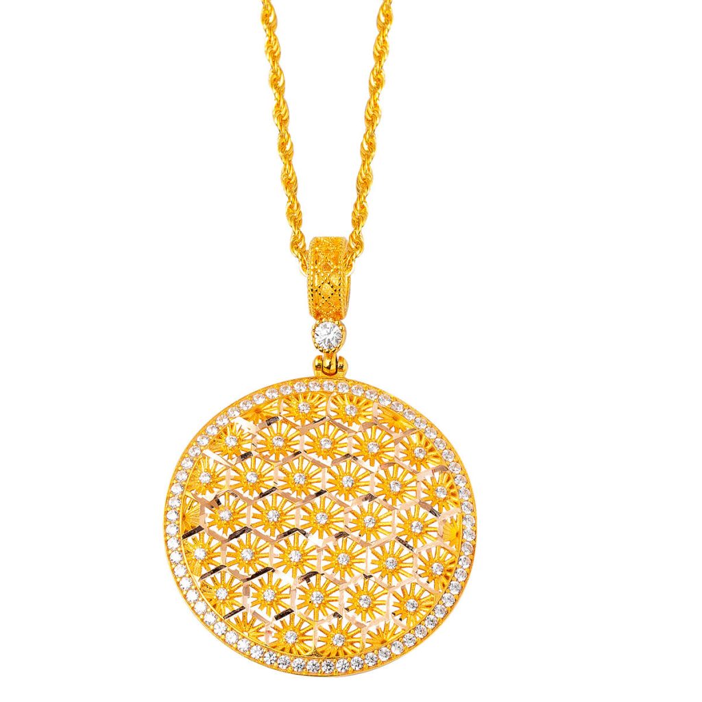 Fleur de Vie avec Étoiles Or Collier