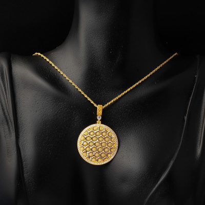 Tree of Life with Stars Gold Necklace - 14K - 4.93g - EZ Gold
