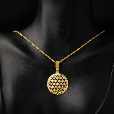 Fleur de Vie 14 Carats Or Collier - 14K - 3.08g - EZ Gold