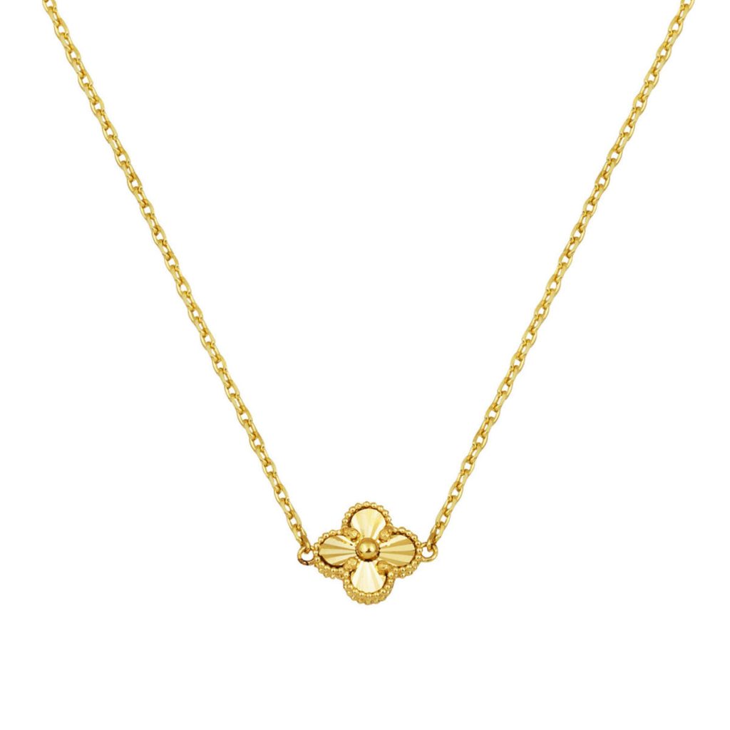 with Clover 14 Karat Yellow Gold Women's Necklace