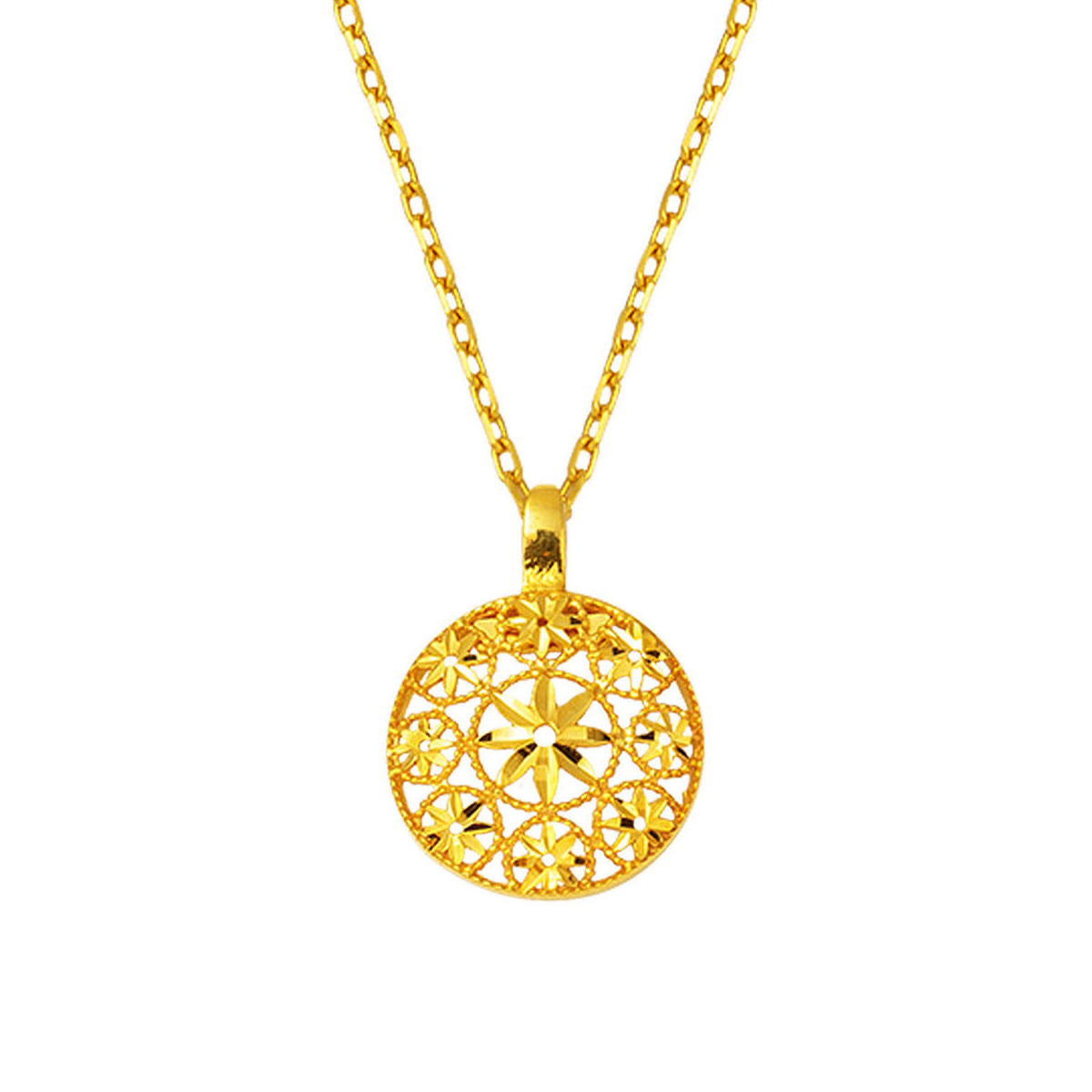 Fleur de Vie 14 Carats Or Collier