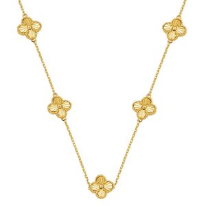 avec Trèfle Spor sans Pierre 14 Carats Or Collier