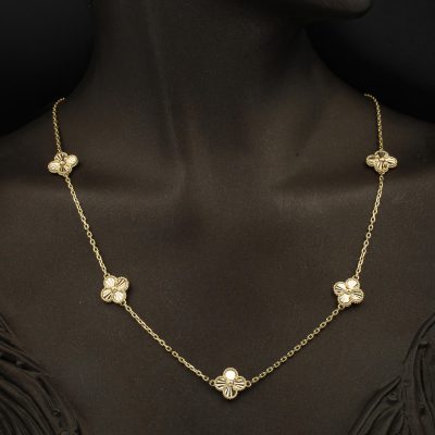 avec Trèfle Spor sans Pierre 14 Carats Or Collier - 14K - 5.36g - EZ Gold
