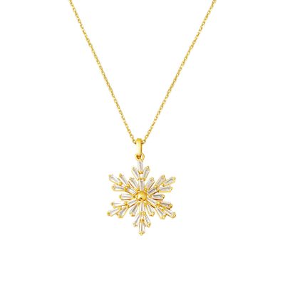 Baguette with Stones Kartanesi Gold Necklace