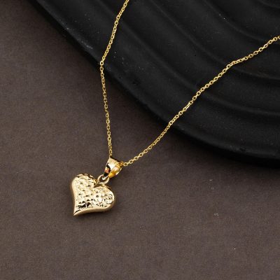 Kalem Desenli Cœur Or Collier 14 Carats - 14K - 1.65g - EZ Gold