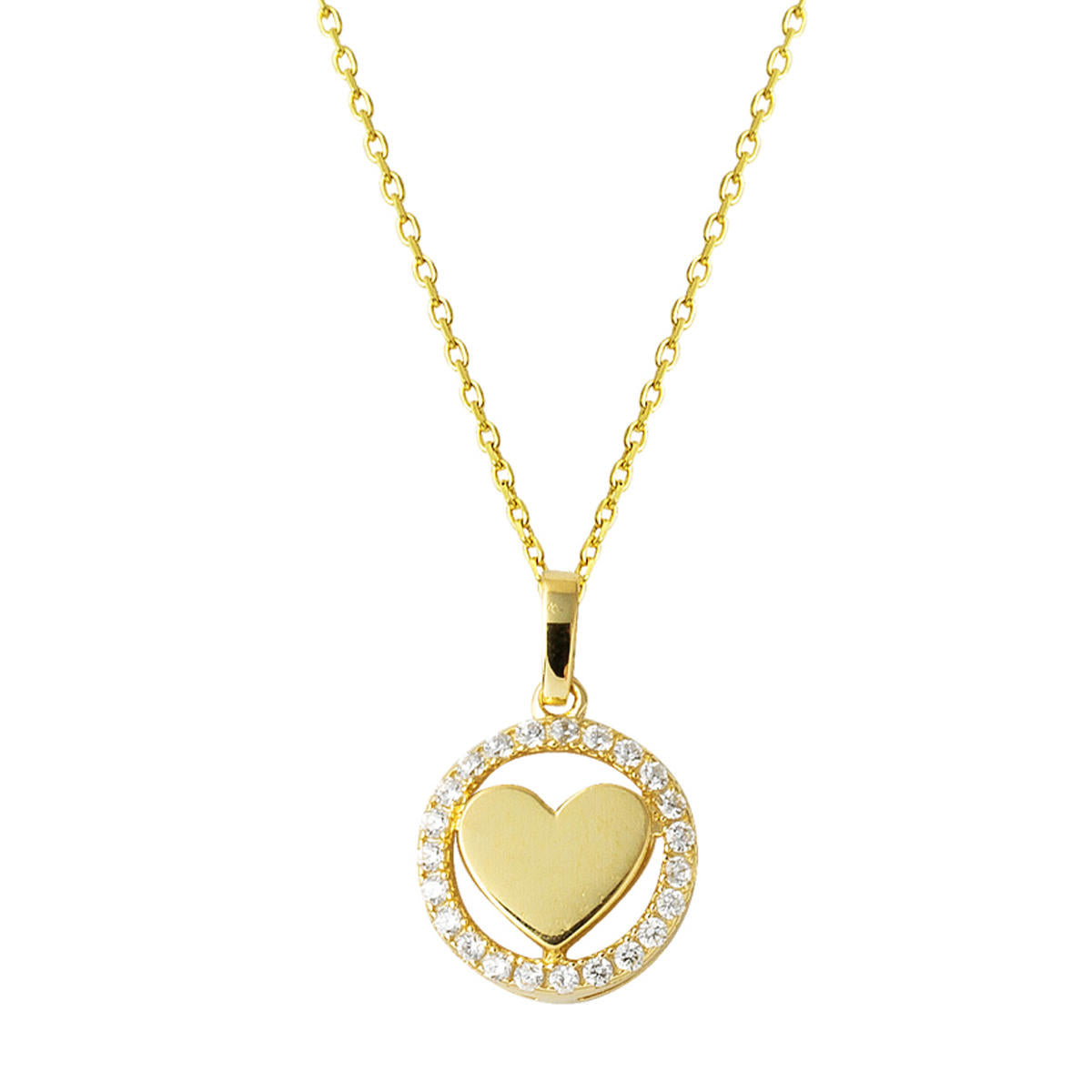 Aşk Çemberi İçinde with Heart Gold Necklace