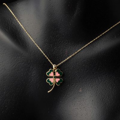 Kalpli Yonca 14 Ayar Altın Kolye - 14K - 2.55g - EZ Gold
