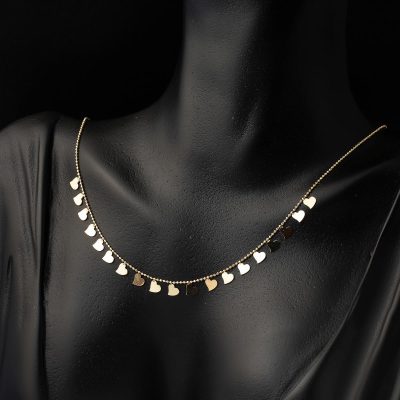 à Rangs Cœurler Top Zincir Or Collier - 14K - 3.52g - EZ Gold