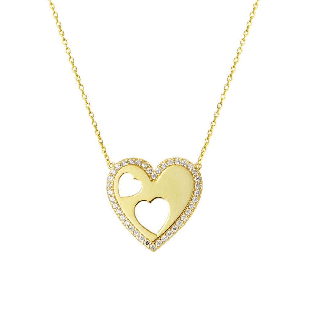 Kalbimin İçinde 2 with Heart Gold Necklace