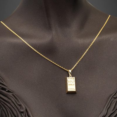 Külçe Or Collier Zincirli 14 Carats - 14K - 4.46g - EZ Gold
