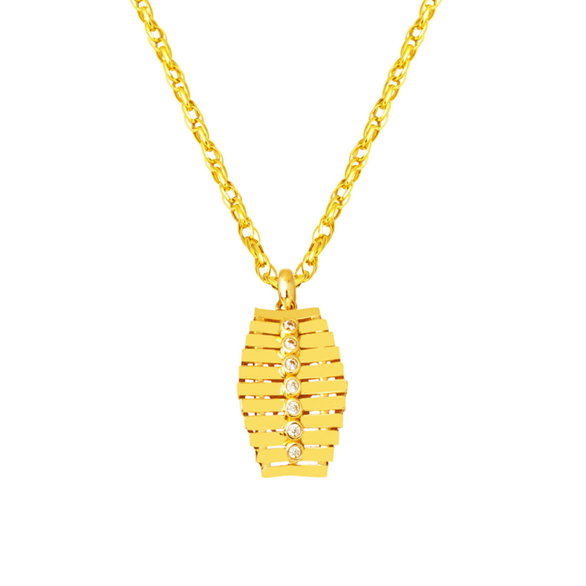 14 Carats Rangs avec Pierres Or Collier