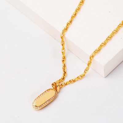 Düz Parlak Spor 14 Carats Or Collier - 14K - 5.3g - EZ Gold