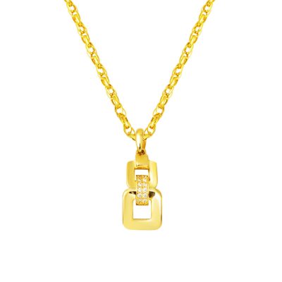 Zincir Design 14 Carats Spor Or Collier