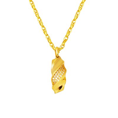 Torsadé 14 Carats Femme Or Collier