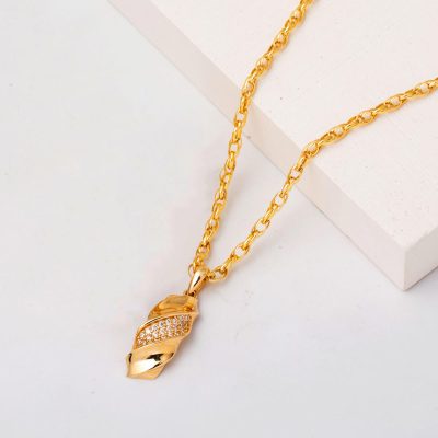 Torsadé 14 Carats Femme Or Collier - 14K - 5.09g - EZ Gold