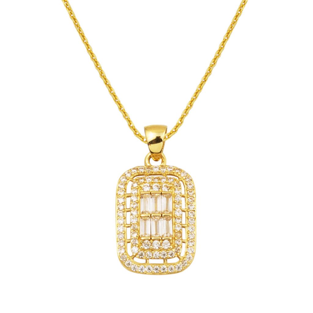 14 Carats Or Baguette Collier