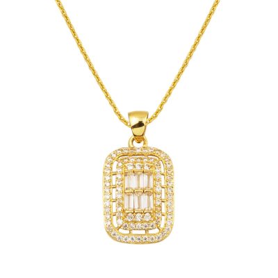 14 Carats Or Baguette Collier