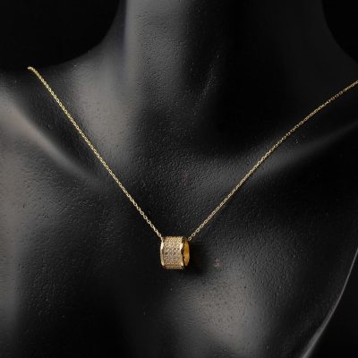 avec Pierres Alyans Créole Or Collier - 14K - 2.6g - EZ Gold