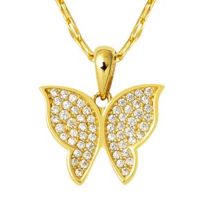 Butterfly 14 Karat Gold Chain Necklace