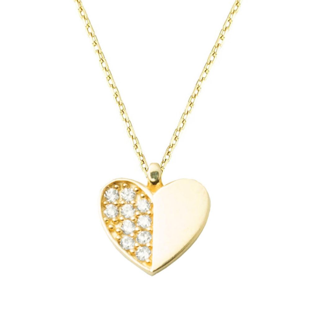 14 Carats Or Coeur Collier