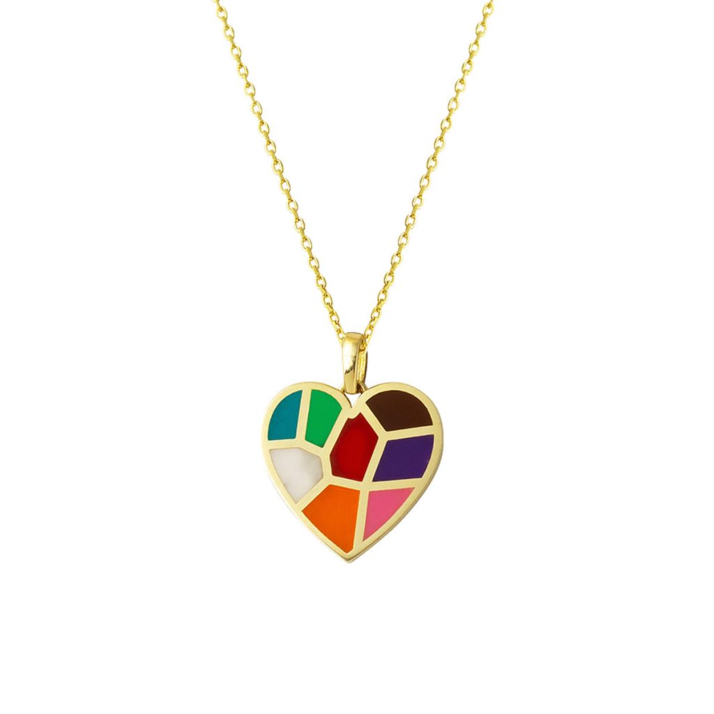 Rengarenk avec Cœur 14 Carats Or Collier