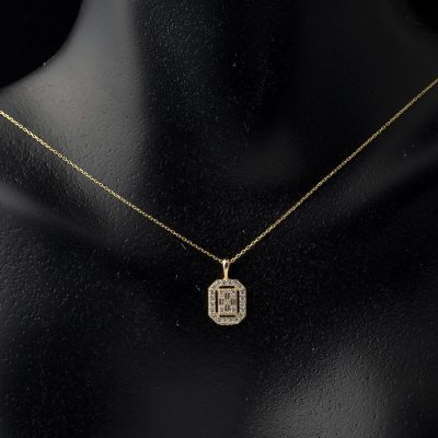 Caribbean Baguette with Stones Gold Necklace - 14K - 1.5g - EZ Gold