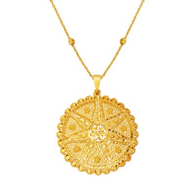 Soleil Işıltısı 22 Carats Zincirli Or Collier