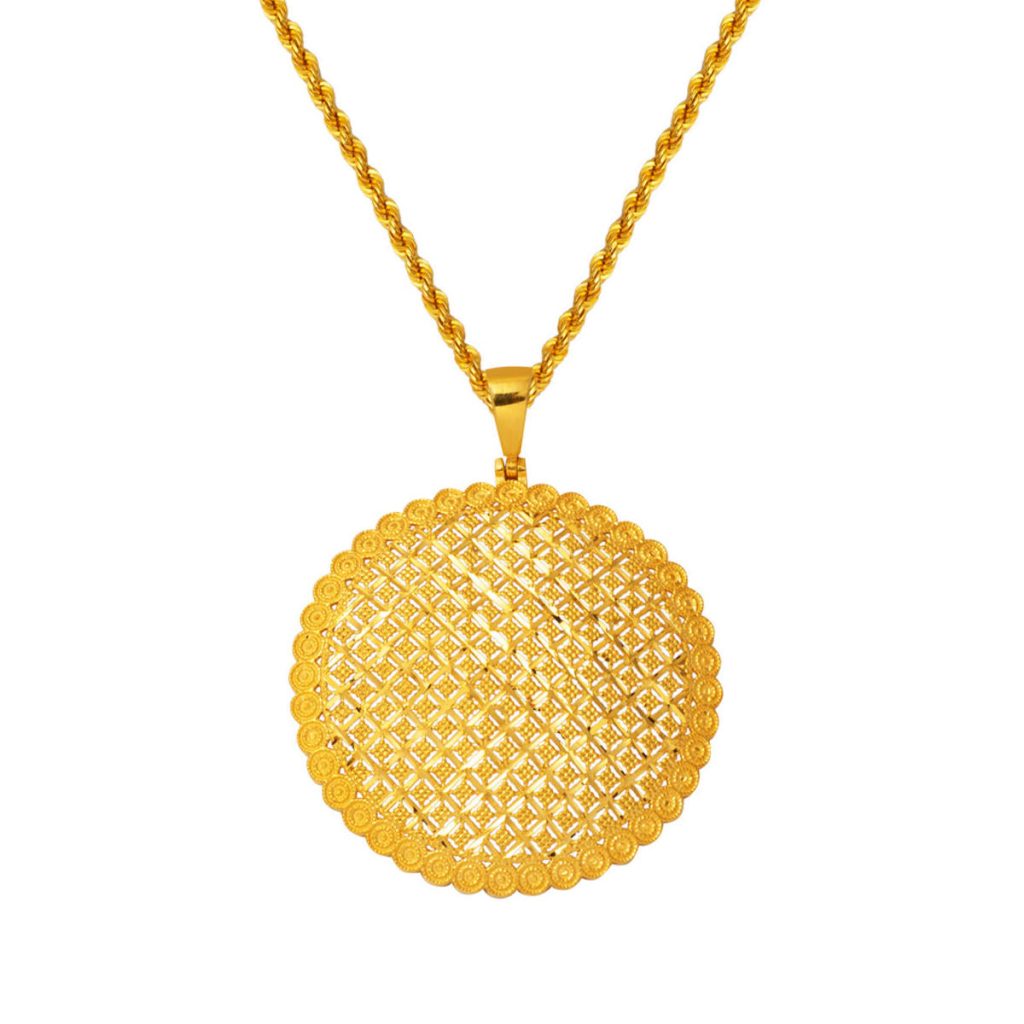 Woven Design 22 Karat Gold Necklace Chain