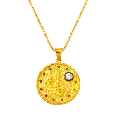 Orta Boy avec Monogramme 22 Carats Or Collier