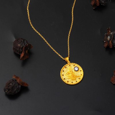 Orta Boy avec Monogramme 22 Carats Or Collier - 22K - 6.21g - EZ Gold
