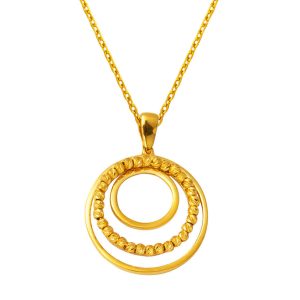 22 Karat Ball Ringed Gold Necklace