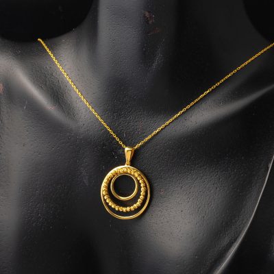 22K Doric Ringed Gold Necklace - 22K - 5.35g - EZ Gold