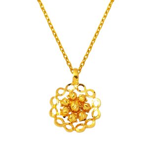 22 Karat Ball Infinity Gold Necklace
