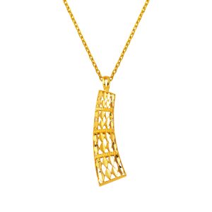Kalem İşlemeli Plain Gold Necklace 22 Karat
