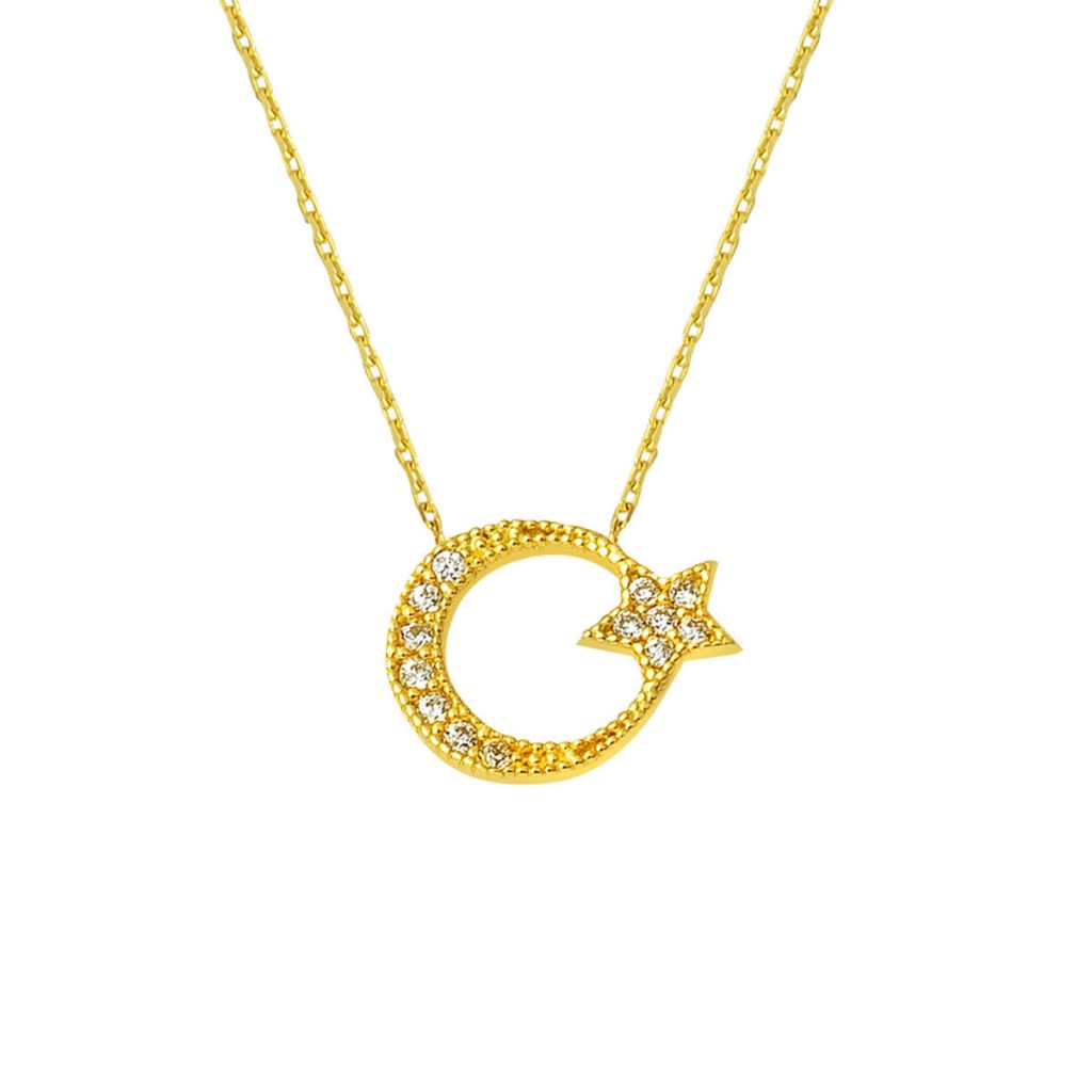 Moon-Star 14 Karat Gold Necklace