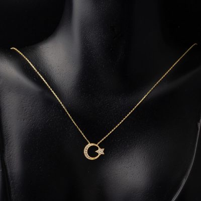 Moon-Star 14K Gold Necklace - 14K - 1.73g - EZ Gold