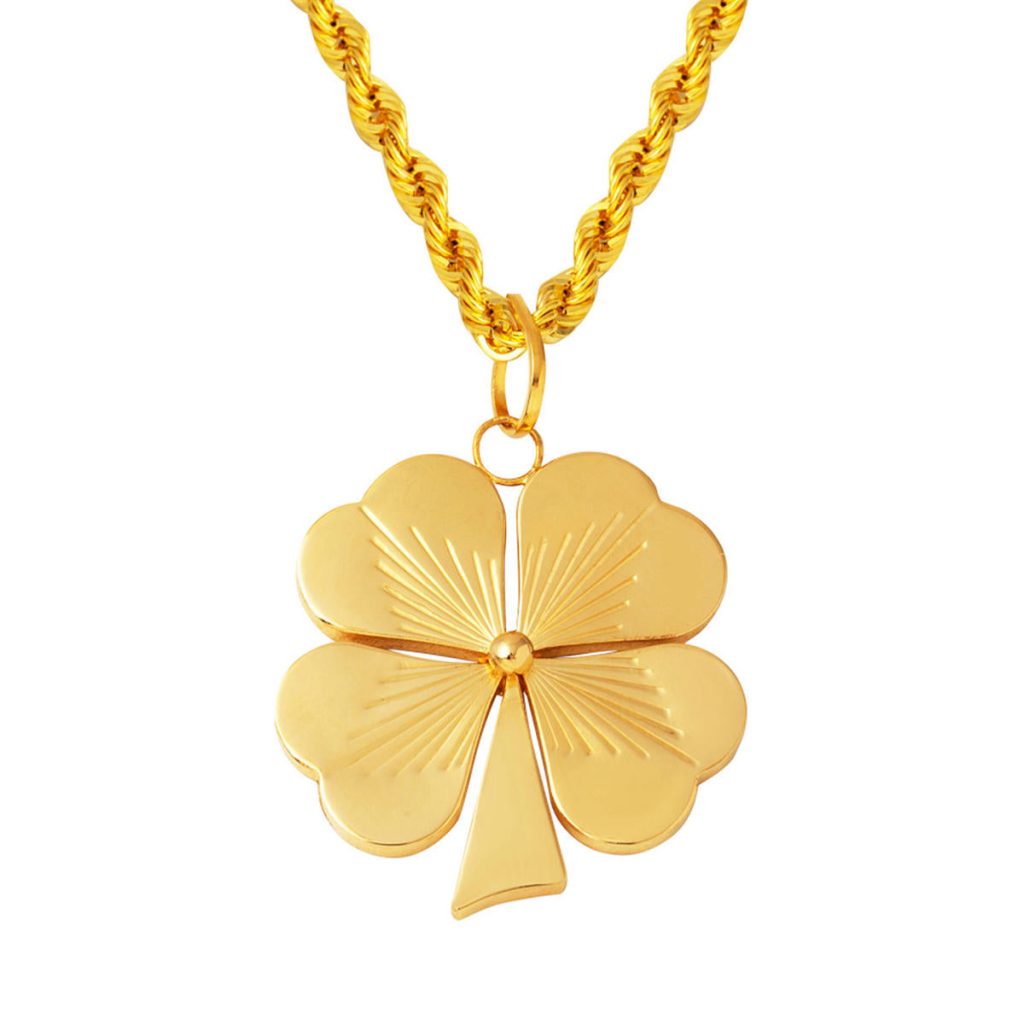 22 Carats Or Trèfle Collier