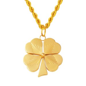 22 Karat Gold Clover Necklace