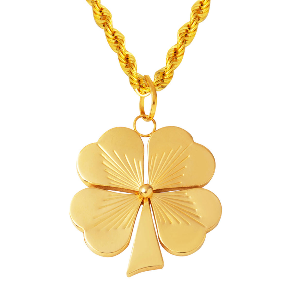 22 Karat Gold 4 cm. Clover Necklace