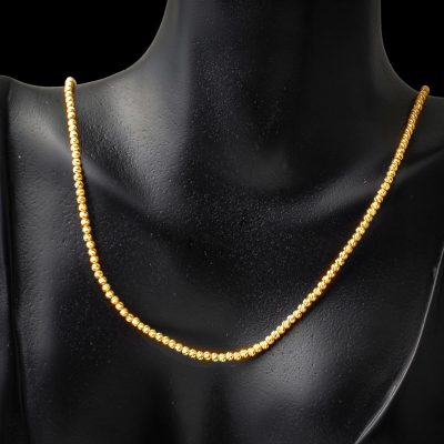 Top Altın Dizili 22 Ayar Altın Zincir Kolye - 22K - 13g - EZ Gold