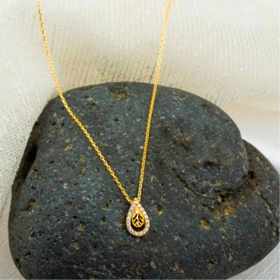 Damla 22 Ayar Altın Kolye - 22K - 2.24g - EZ Gold
