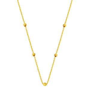 Beaded 22 Karat Gold Chain Necklace