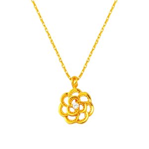 Güllü 22 Karat with Stones Gold Necklace