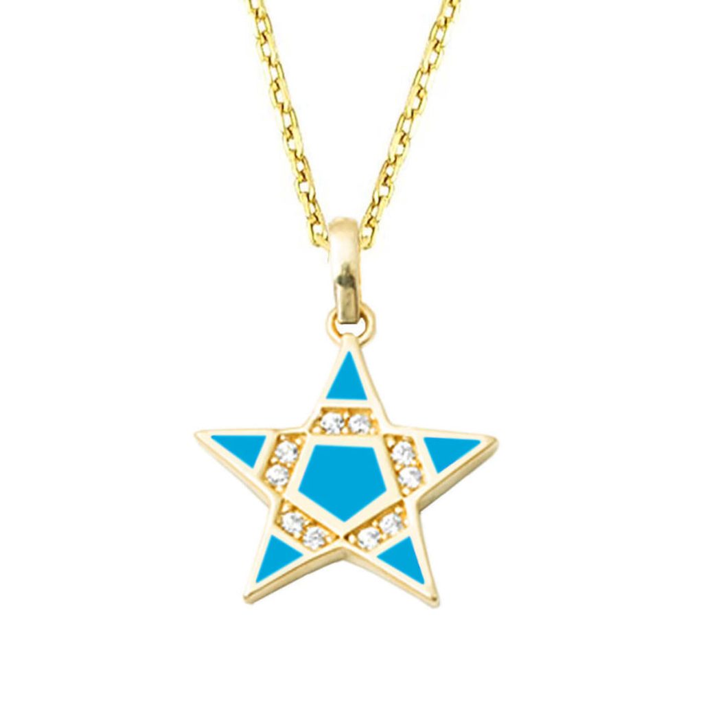 Bleu Etoile 14 Carats Or Collier