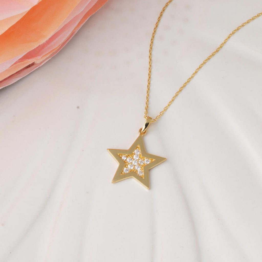 with Stones Star Gold Necklace