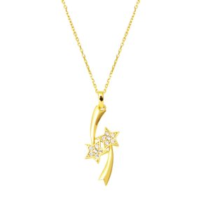 Star Design 14 Karat Gold Necklace