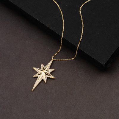 Kutup Starı 14K Gold Necklace - 14K - 2.8g - EZ Gold