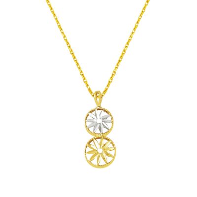 Étoile 14 Carats 2 Coloré Or Collier