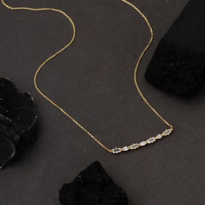 Markiz Baget Tasarımlı Kadın Altın Kolye - 14K - 1.62g - EZ Gold