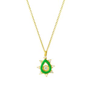 Goutte Gözyaşı avec Étoiles Or Collier